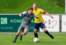 Morgen findet das Nachtragsspiel FC Bad Ragaz gegen den FC Triesenberg als echtes Spitzenspiel auf der Ragazer Rhi-Au statt. Im Bild der Triesenberger Torjäger und Captain Sebastian Beck.